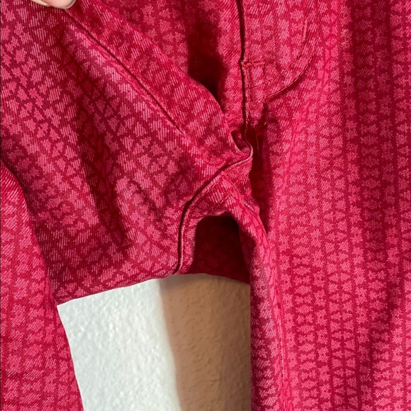 Prana Red Nordic Design Slim Line Mid Rise Organic Cotton Pants size 27 - Picture 5 of 7